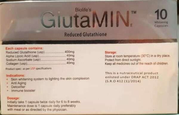 Glutamin Capsules (full body whitening 30 Caps) - Image 2