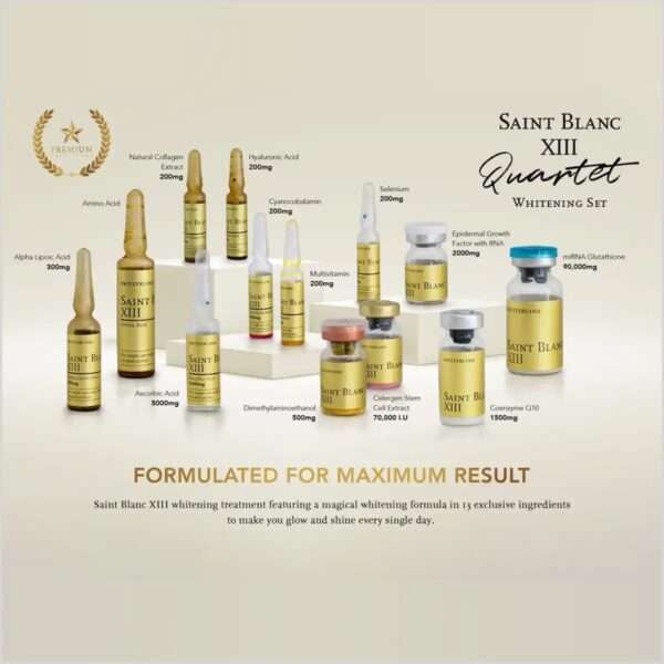 Saint Blanc XIII Glutathione Whitening Injection - 4 sessions - Image 2