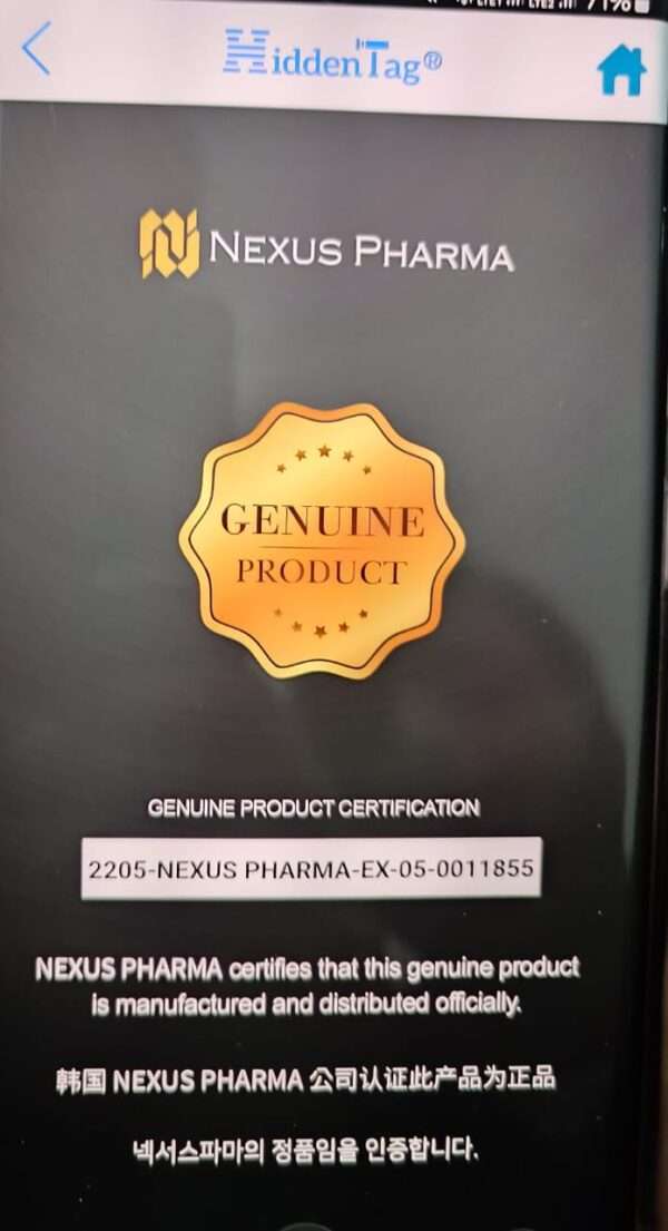 Glutanex 1200mg NEXUS PHARMA Whitening Injections | Korean 10 sessions - Image 3